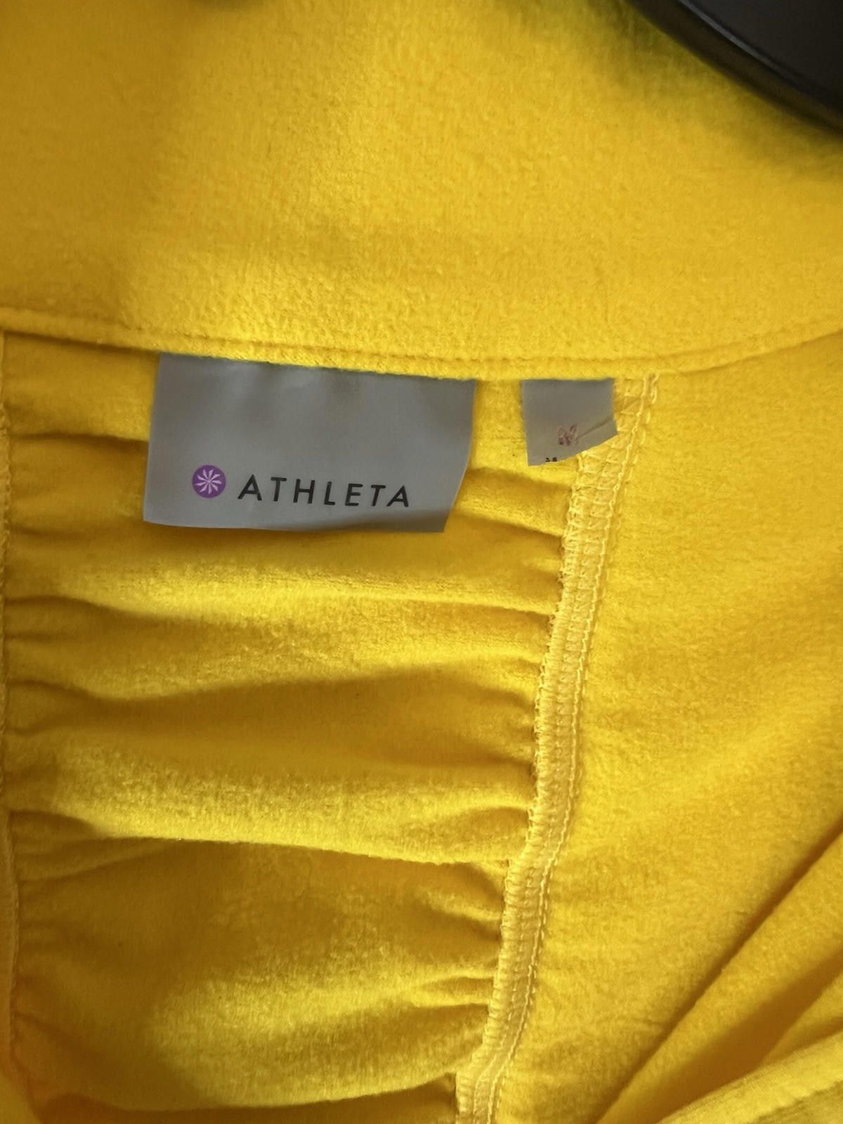 Designer Athleta Tech Half Zip Yellow, Medium Run Workout jacket Size M / US 6-8 / IT 42-44 - 7 Thumbnail