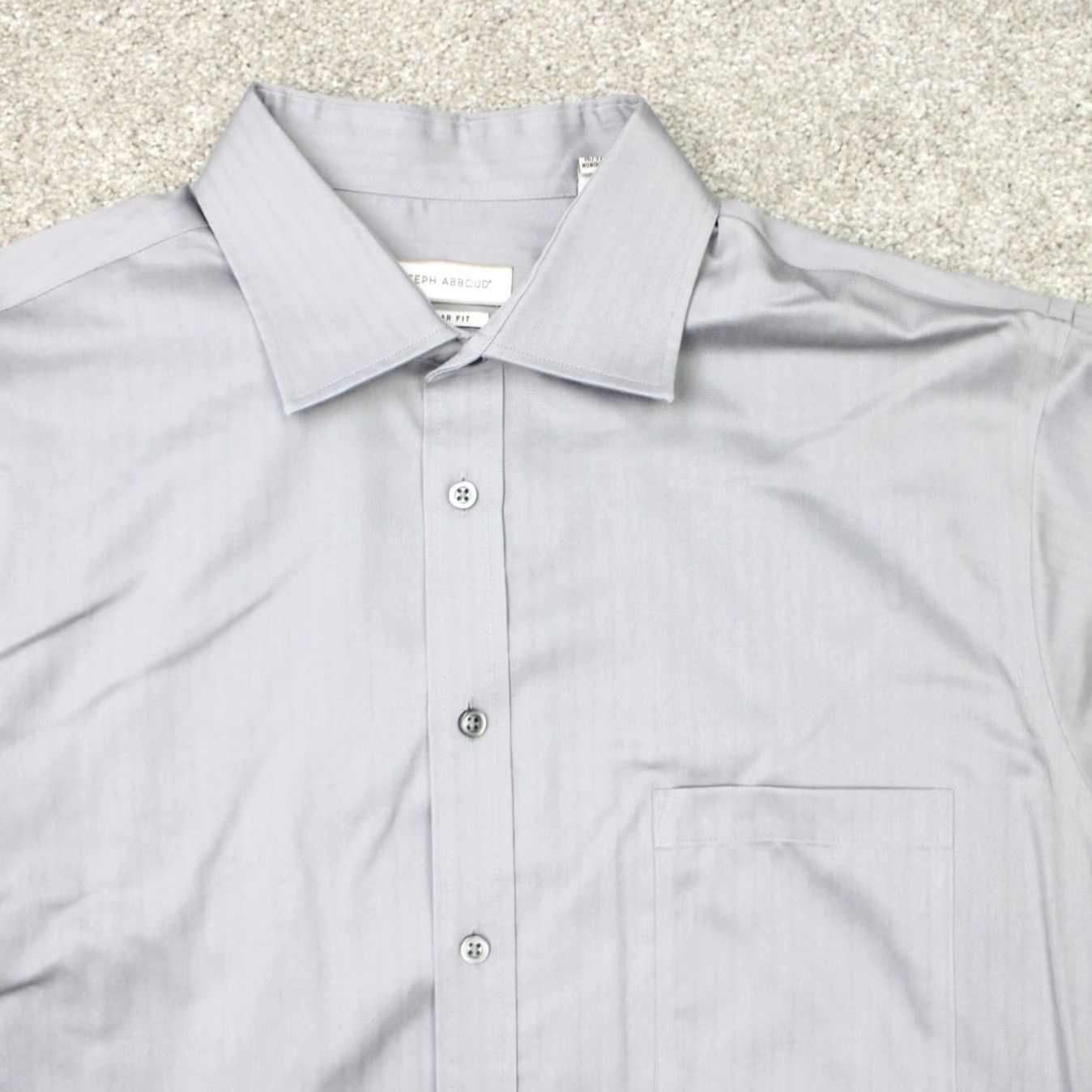 Joseph Abboud Joseph Abboud Shirt Mens 17, 36/37 Tall Gray Non-Iron Regular Fit Long Sleeve Size US XL / EU 56 / 4 - 4 Thumbnail