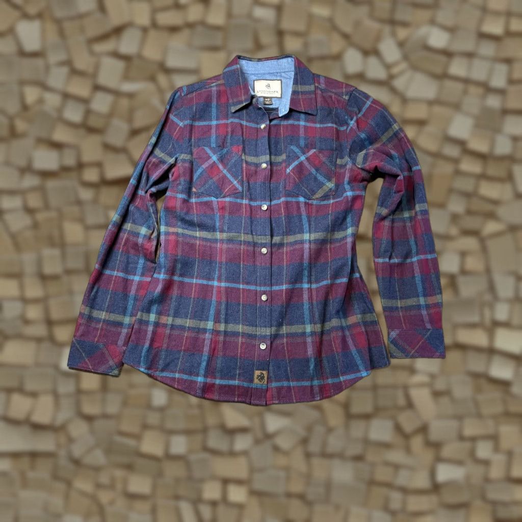 Vintage Legendary Whitetails Shirt, Men's Medium, Plaid, Button Up, Long Sleeve, Blue Green Purple, Casual, Regular Fit, Fall Spring Summer, Mens Size US M / EU 48-50 / 2 - 1 Thumbnail