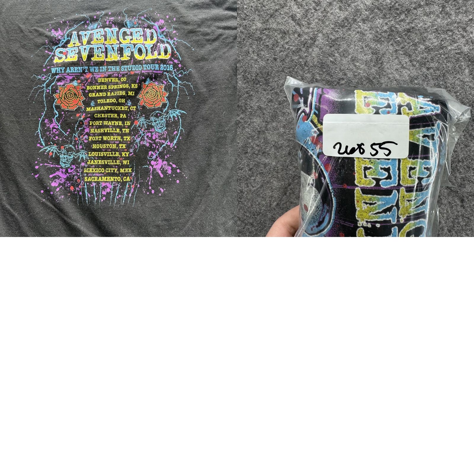 Vintage VINTAGE Avenged Sevenfold Shirt Mens Large Black Tour 2016 Band Tee A7X Rock Size US L / EU 52-54 / 3 - 8 Thumbnail