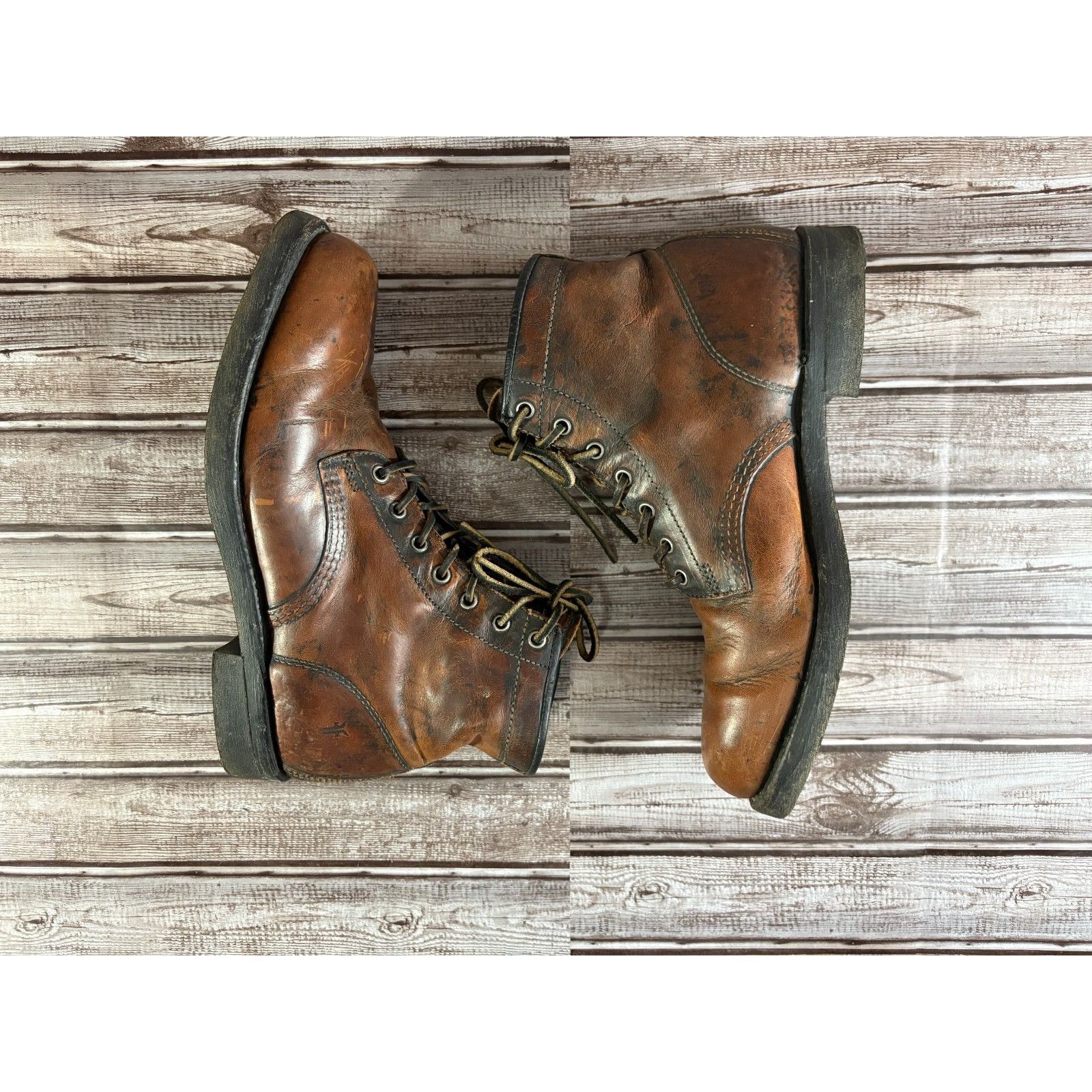 Frye Frye Prison leather Boot Size 9 M color brandy Made In USA Size US 9 / EU 42 - 4 Thumbnail