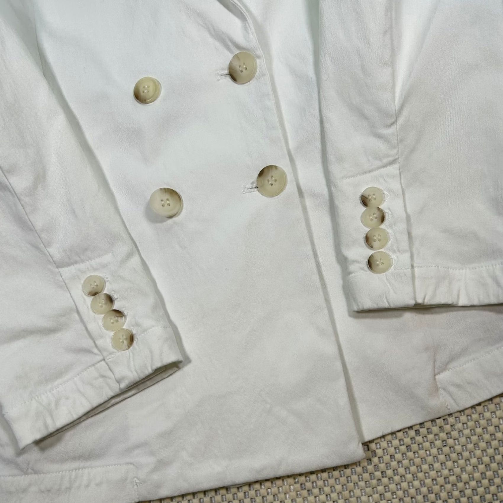 J.McLaughlin J. McLaughlin Blazer White Double Breasted Career Jacket Womens Size 10 Size L / US 10 / IT 46 - 4 Thumbnail