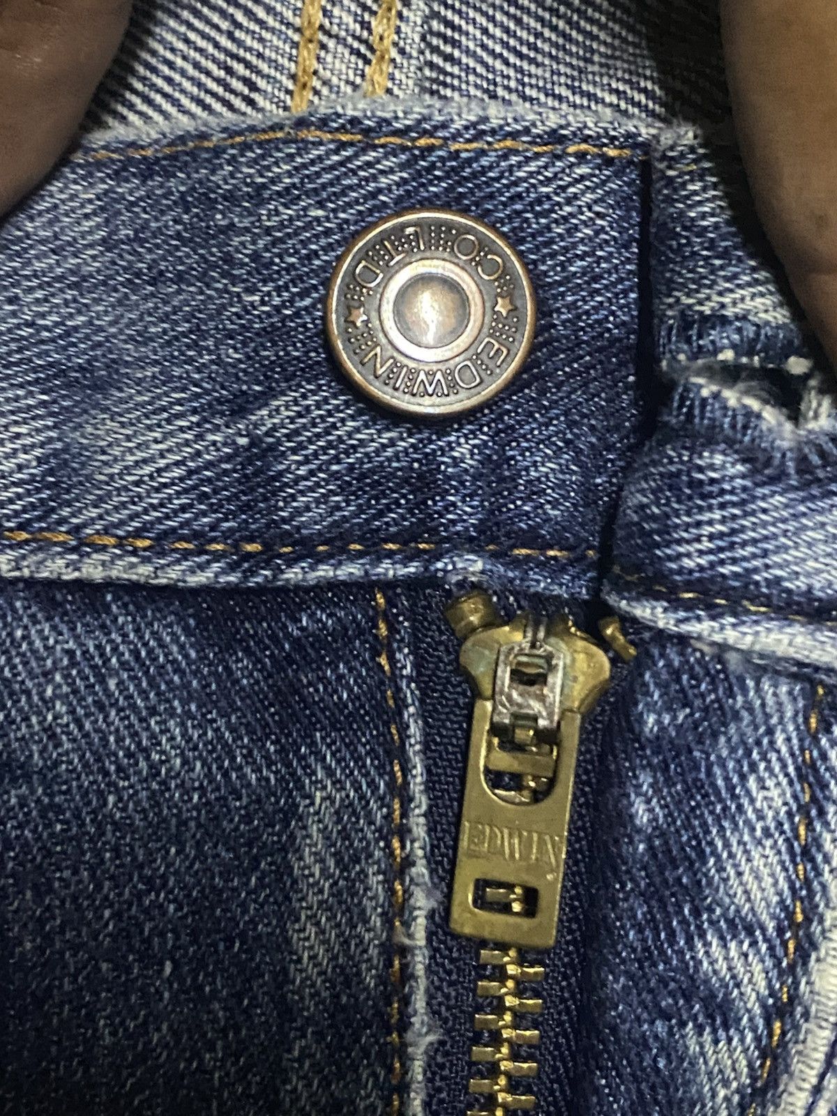 Edwin Vintage Edwin Internatinal basic Blue Wash Big Size W41 Size US 41 - 8 Thumbnail