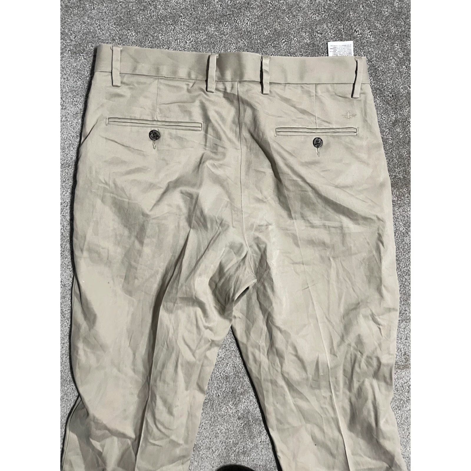 Dockers DOCKERS Pants Flat Front Straight Regular Men 34x30 Beige Chino Classic Belt Loops Cotton Lounge/Workwear Size US 34 / EU 50 - 4 Thumbnail