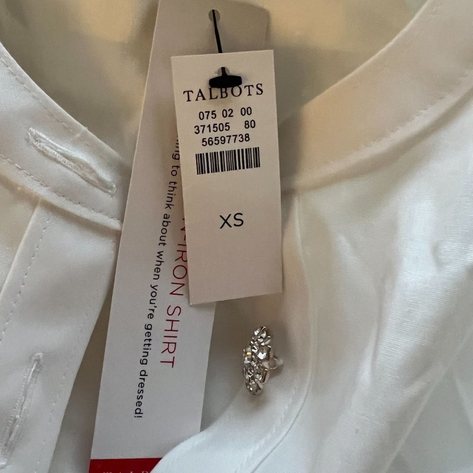 Robert Talbott TALBOTS XS Non-Iron Band Collar Tunic CYA length Curved Size XS / US 0-2 / IT 36-38 - 5 Thumbnail
