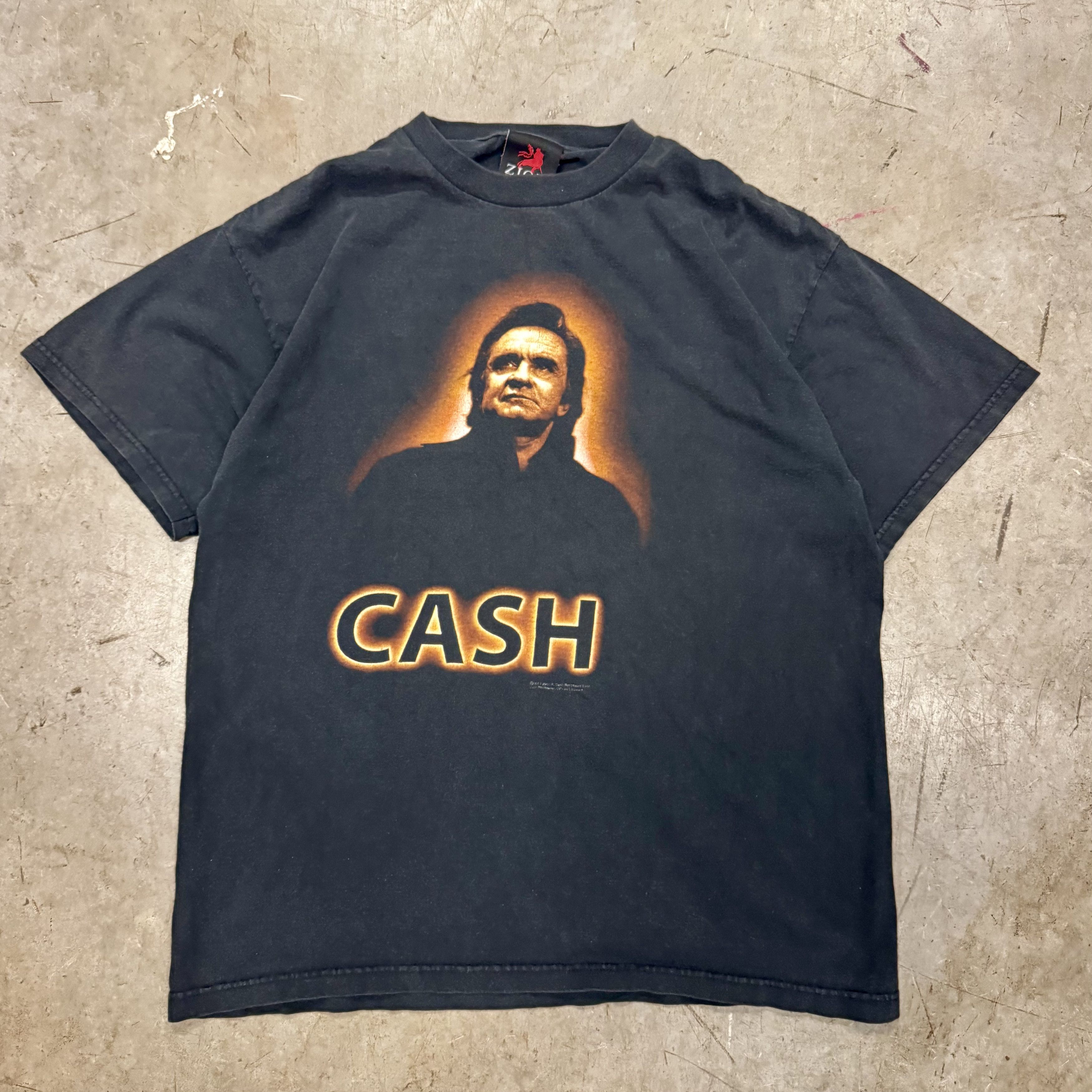 Band Tees × Vintage × Zion Rootswear VTG Y2K Faded Johnny Cash Zion Graphic T Shirt Band Rock Size US L / EU 52-54 / 3 - 1 Thumbnail