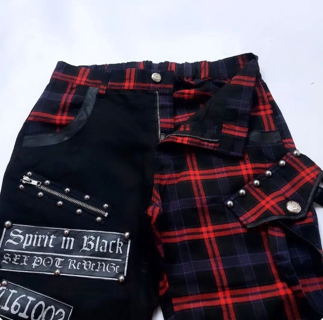 Japanese Brand × Seditionaries Sex Pot Revenge Checkered Tartan Plaid Red Punk Style Size US 30 / EU 46 - 4 Thumbnail