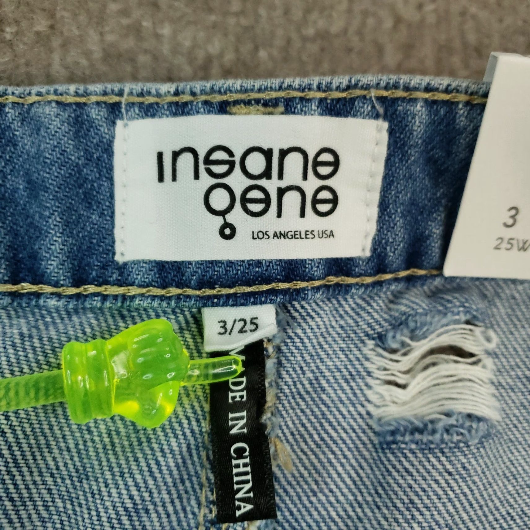 Vintage Insane Gene Jeans Womens Blue Hi- Rise Straight Ankle Casual Distressed 3/25 Size 26" / US 2 / IT 38 - 7 Thumbnail