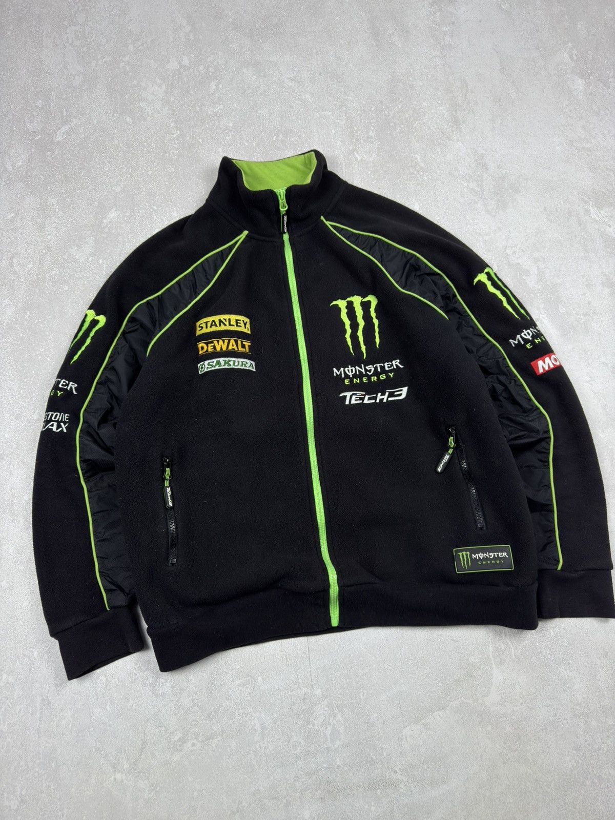 Fox Racing Monster Energy Tech3 MotoGP Vintage Racing Fleece Jacket Y2K Size US S / EU 44-46 / 1 - 5 Thumbnail