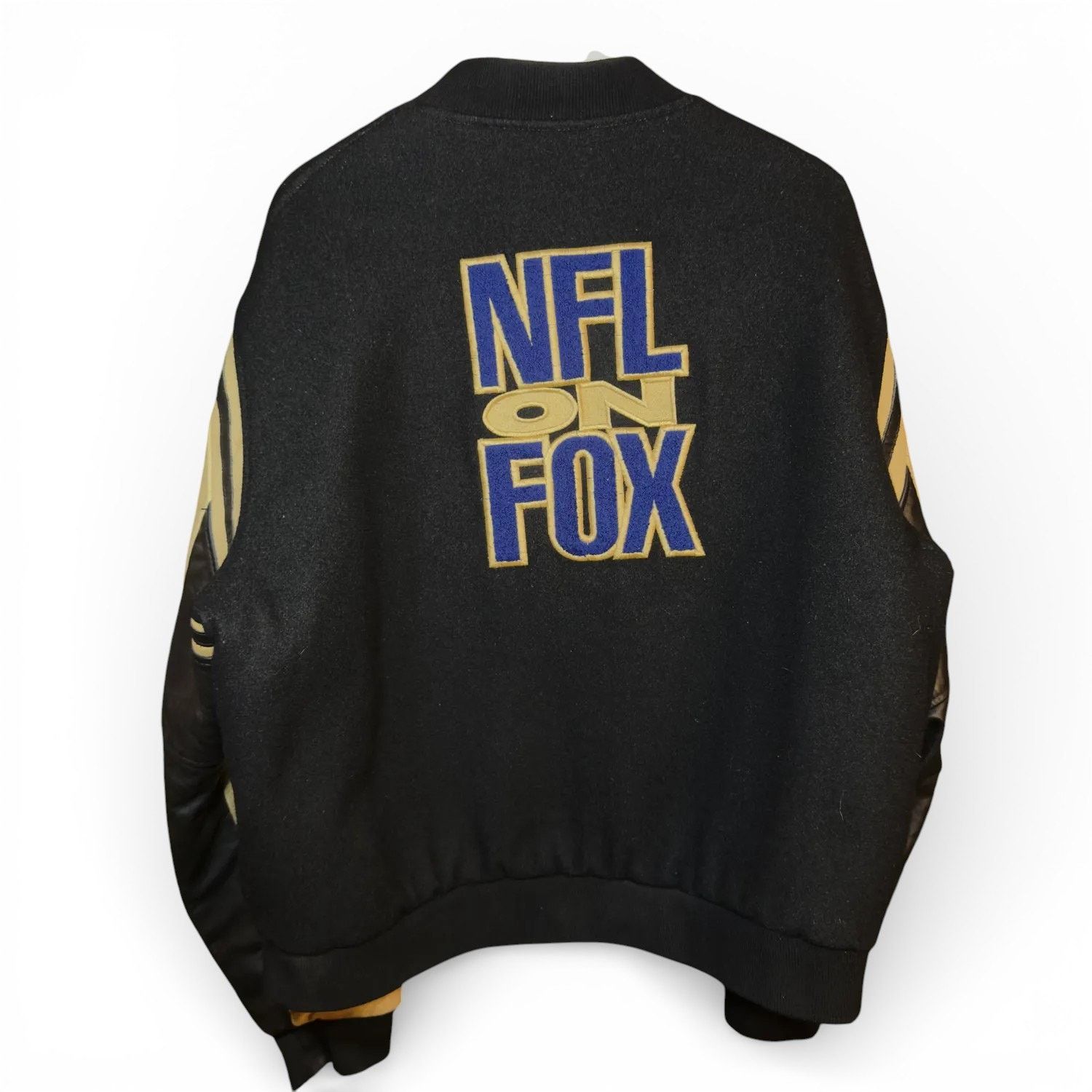 Vintage Vintage 90s NFL On Fox Wool And Leather Varsity Jacket Size US XL / EU 56 / 4 - 1 Thumbnail