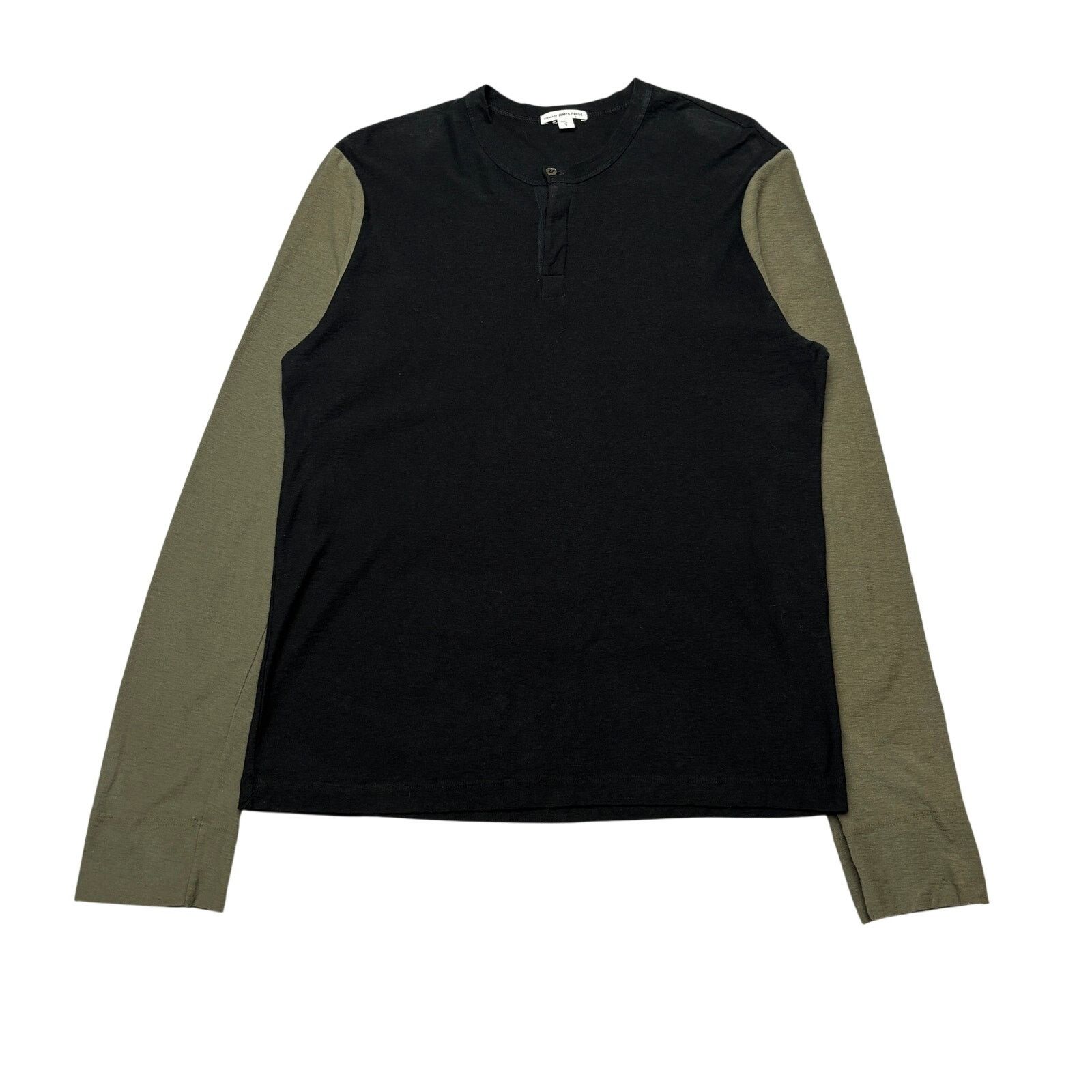 James Perse Standard James Perse Colorblock Henley Shirt Men's 2/M Size US M / EU 48-50 / 2 - 1 Thumbnail