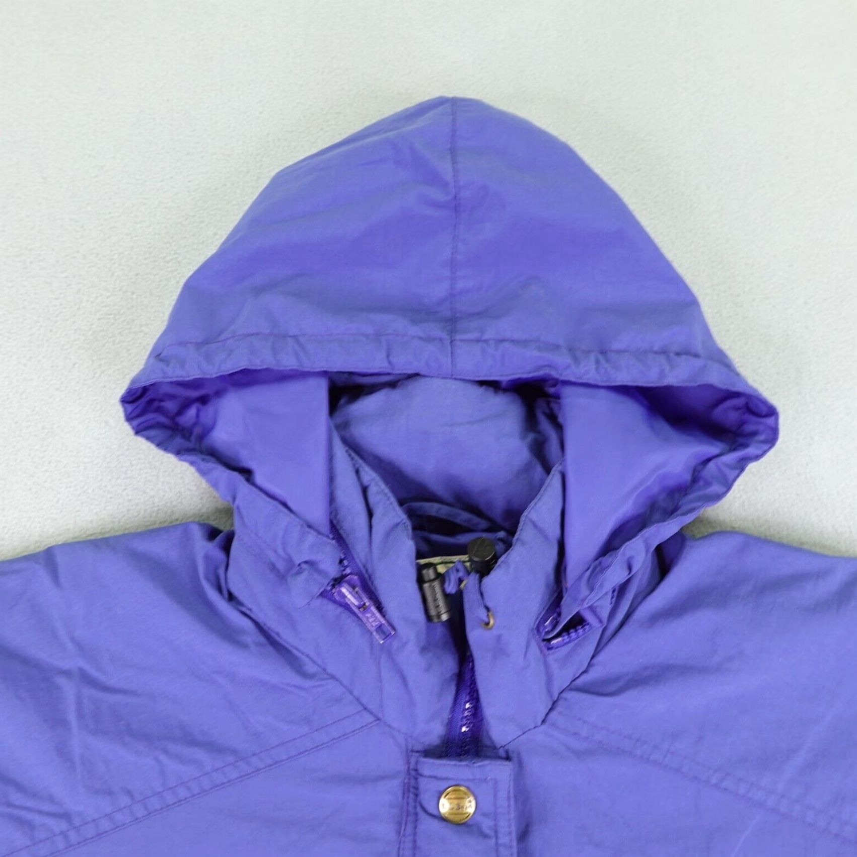 Vintage VINTAGE LL BEAN Jacket Womens Medium Windbreaker Hooded Zip Snap Blue 90s Outdoor Coat Womens Medium Blue LL Bean Jacket Size M / US 6-8 / IT 42-44 - 2 Thumbnail