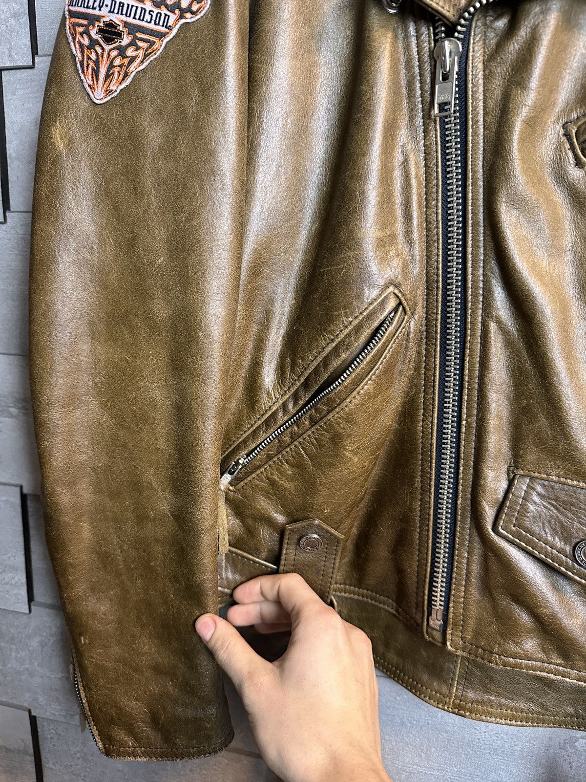 Harley Davidson Vintage Harley Davidson Biker Leather Jacket Size US M / EU 48-50 / 2 - 6 Thumbnail