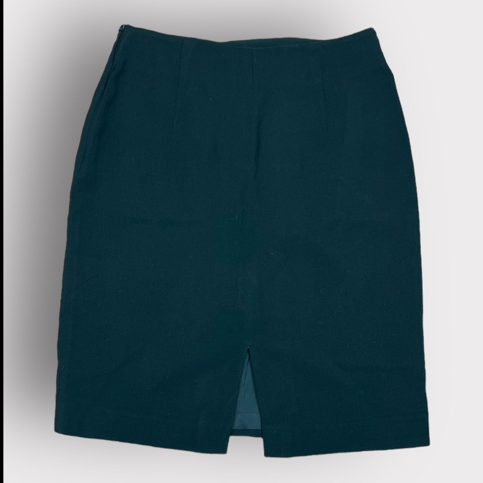 Jones New York Jones New York | Vintage Emerald Green Wool Pencil Skirt Size 30" / US 8 / IT 44 - 2 Thumbnail