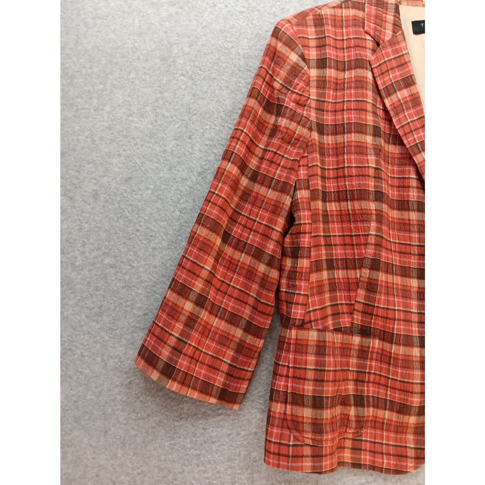 Talbots Talbots Blazer Women 14 Multicolor Plaid Cotton Blend Womens Size XL / US 12-14 / IT 48-50 - 7 Thumbnail