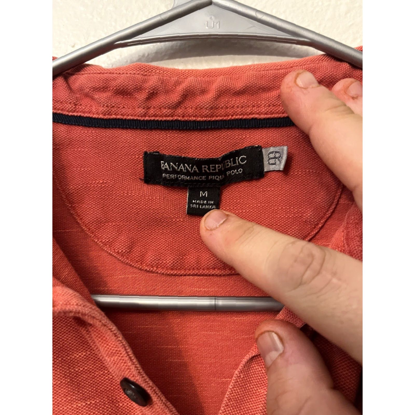 Banana Republic Banana Republic Polo Shirt Mens Performance Pique Size Medium Orange Size US M / EU 48-50 / 2 - 2 Thumbnail