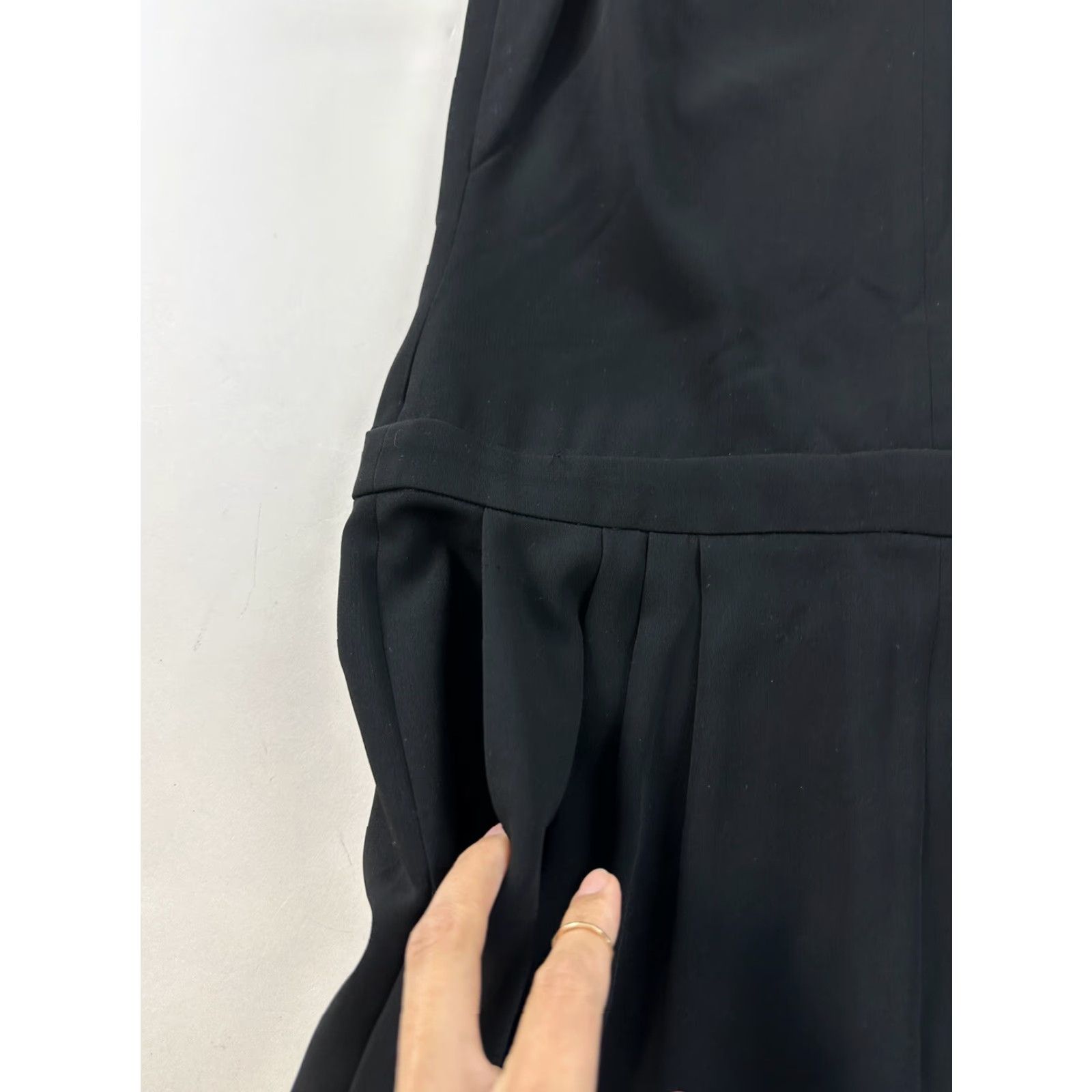 Bones Rag And Bone Jumpsuit Women’s 10 Leather Detail Sleeveless High Neck Key Hole Front Pockets Black Solid Dress/One-Piece Casual Workwear Party/Cocktail Size 32" / US 10 / IT 46 - 4 Thumbnail