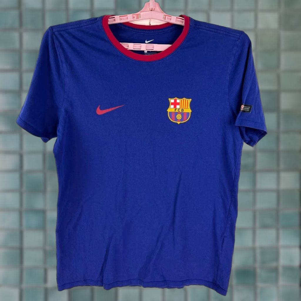 Nike VINTAGE Nike Jersey Soccer Shirt Adult Large Blue Embroidered 90s Mens Size US L / EU 52-54 / 3 - 1 Thumbnail