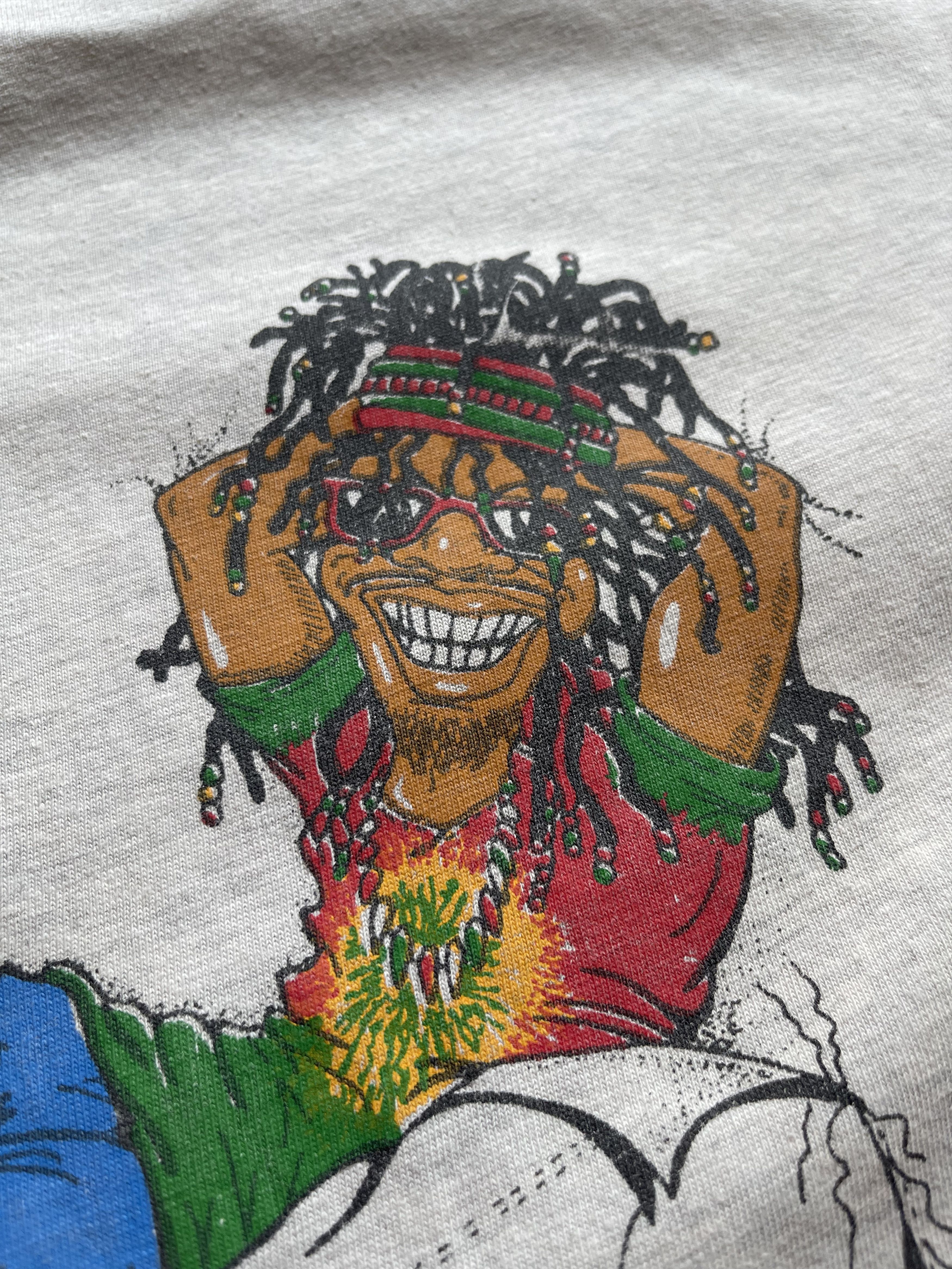 Vintage Rare Vintage 1990s Guadeloupe Island Pa Ni Pwoblem Tee Size US XL / EU 56 / 4 - 5 Thumbnail