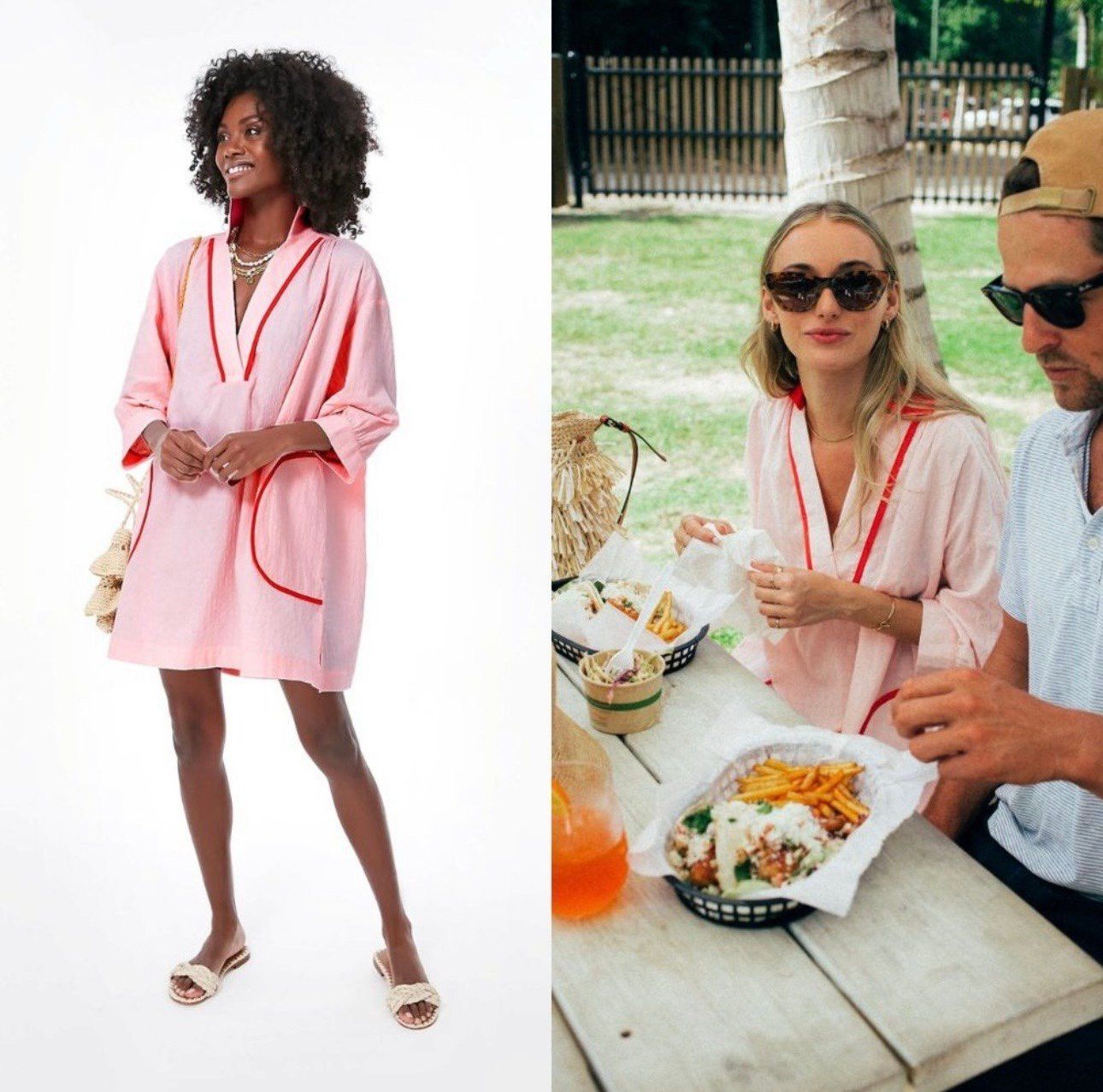 Other Pomander Place Pink Salt Lizzie Coverup Relexed Fit Gauzy L Size L / US 10 / IT 46 - 3 Thumbnail