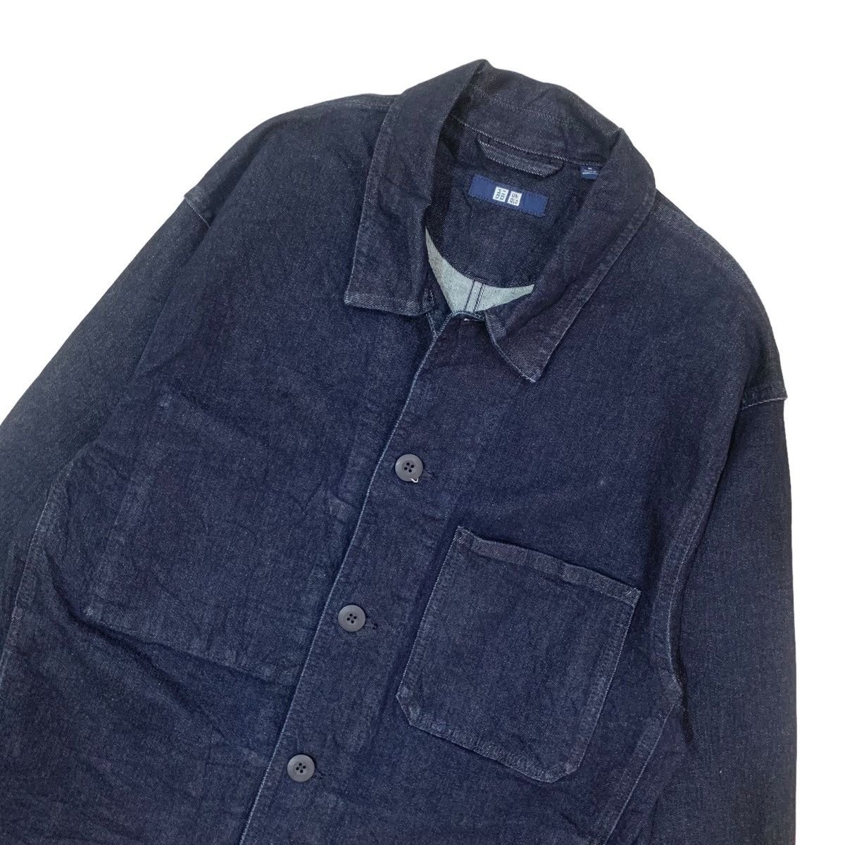 Indigo Vintage Uniqlo Indigo Denim Button Jacket Size US M / EU 48-50 / 2 - 6 Thumbnail