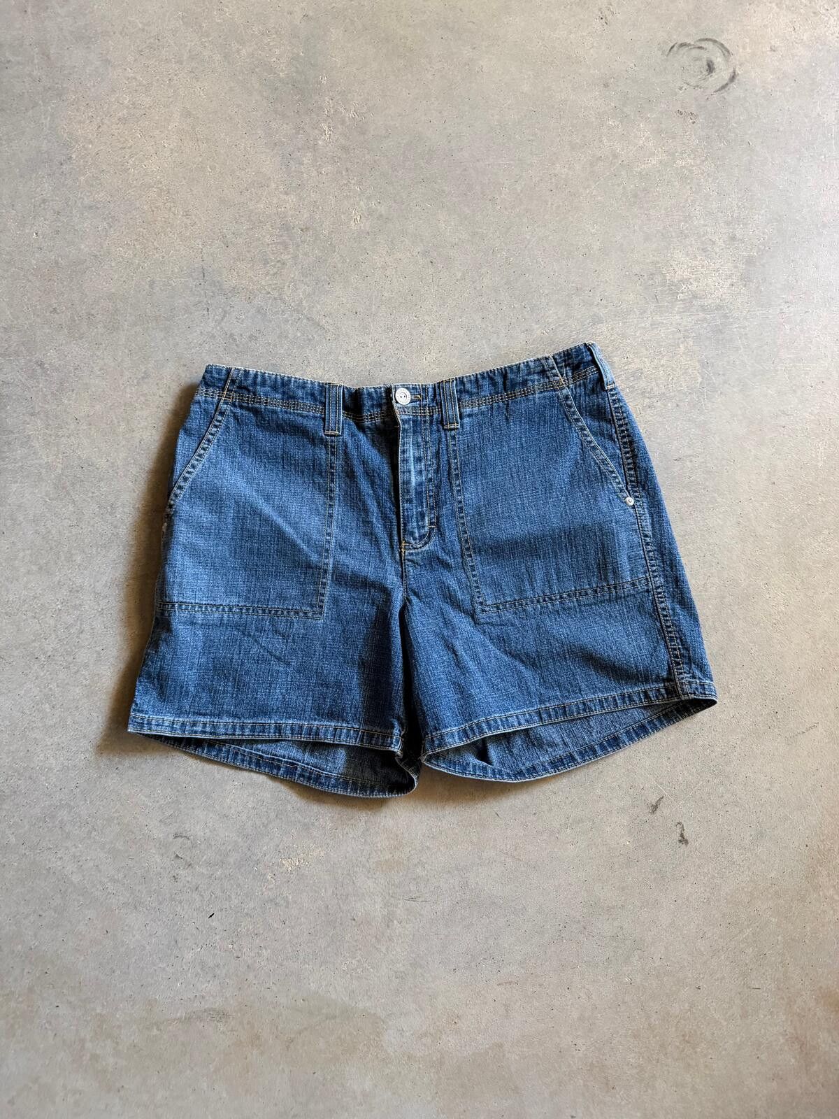 Other Y2K Blue Denim Square Pocket Wmns Shorts Sz 32 Size US 32 / EU 48 - 1 Thumbnail