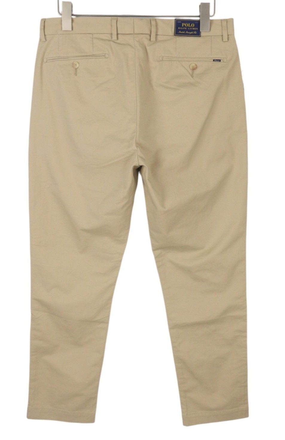 Ralph Lauren W33/L32 Beige Chino Stretch Straight Fit Zip Trousers 87041 Size US 33 - 2 Thumbnail