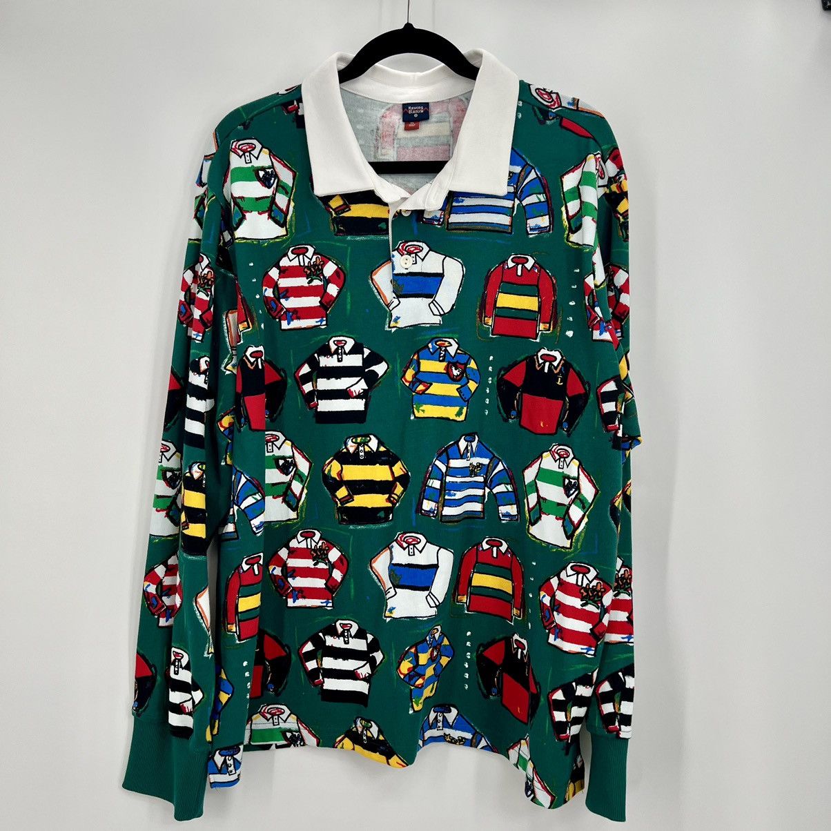 Rowing Blazers Rowing Blazers Target Ugly Sweater Polo Long Sleeve Pullover Size US XL / EU 56 / 4 - 2 Thumbnail