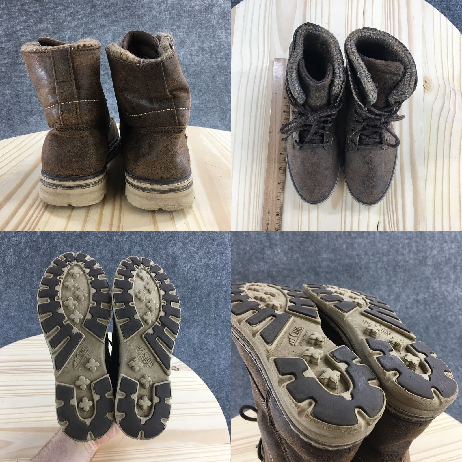 Vintage Cliffs by White Mountain Boots Womens 6.5 M Keegan Ankle Bootie Brown C25338 Shoes Bootie Size US 7 / IT 37 - 9 Thumbnail
