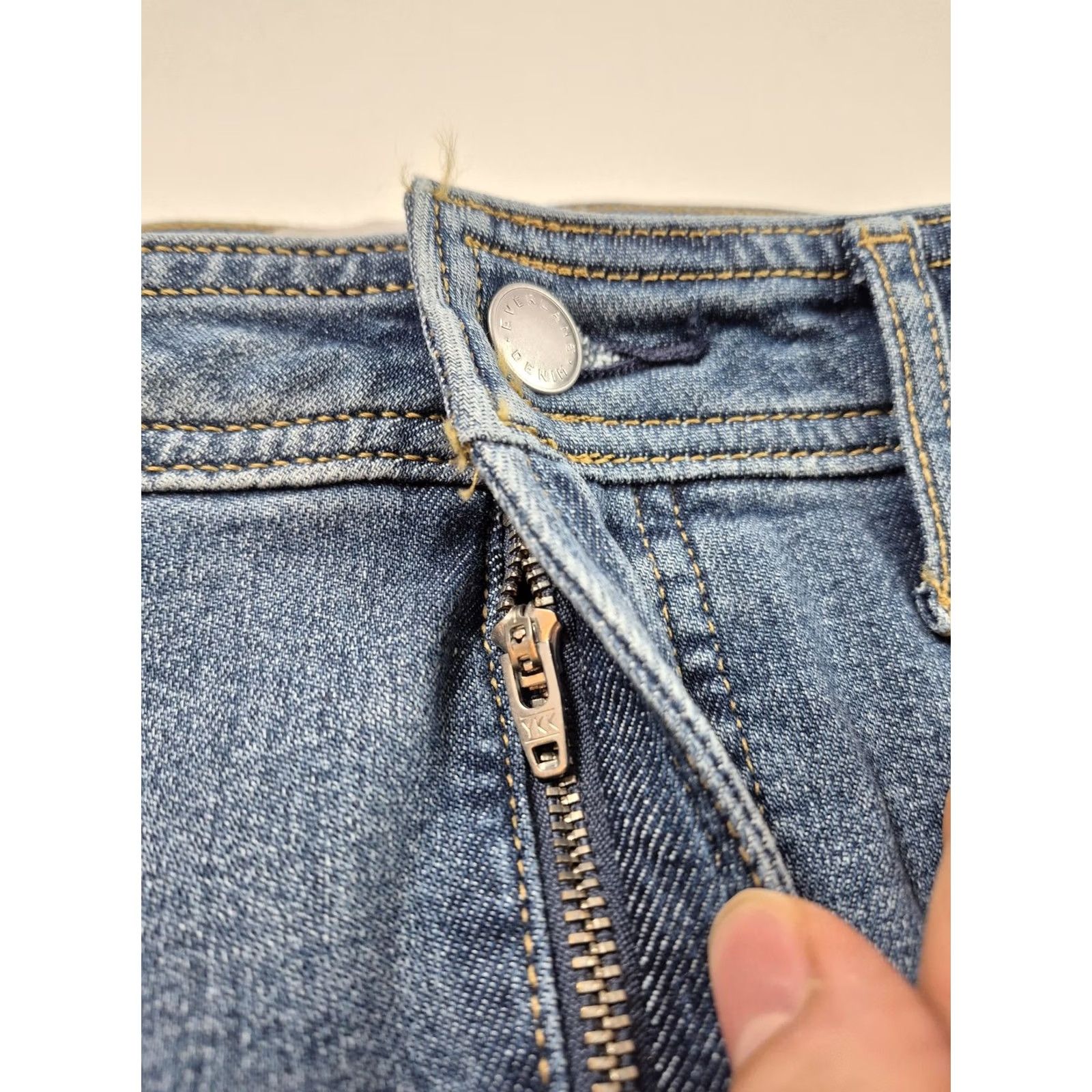 Everlane Everlane The Way High Skinny Jeans Womens 29 Medium Wash Blue Stretch Denim Size 29" - 4 Thumbnail