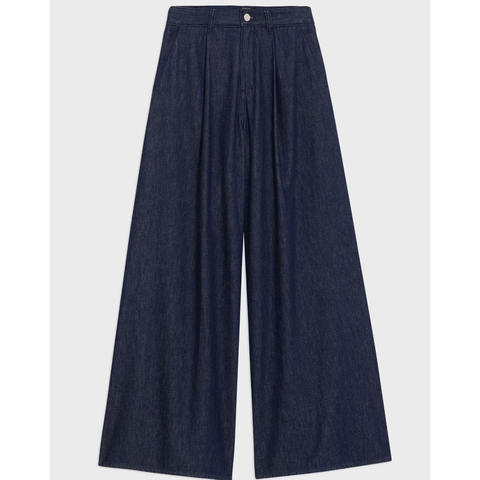 Theory THEORY Pleated Wide-Leg Pant in Denim Jeans Indigo Drape Size 25" / US 0 / IT 36 - 4 Thumbnail