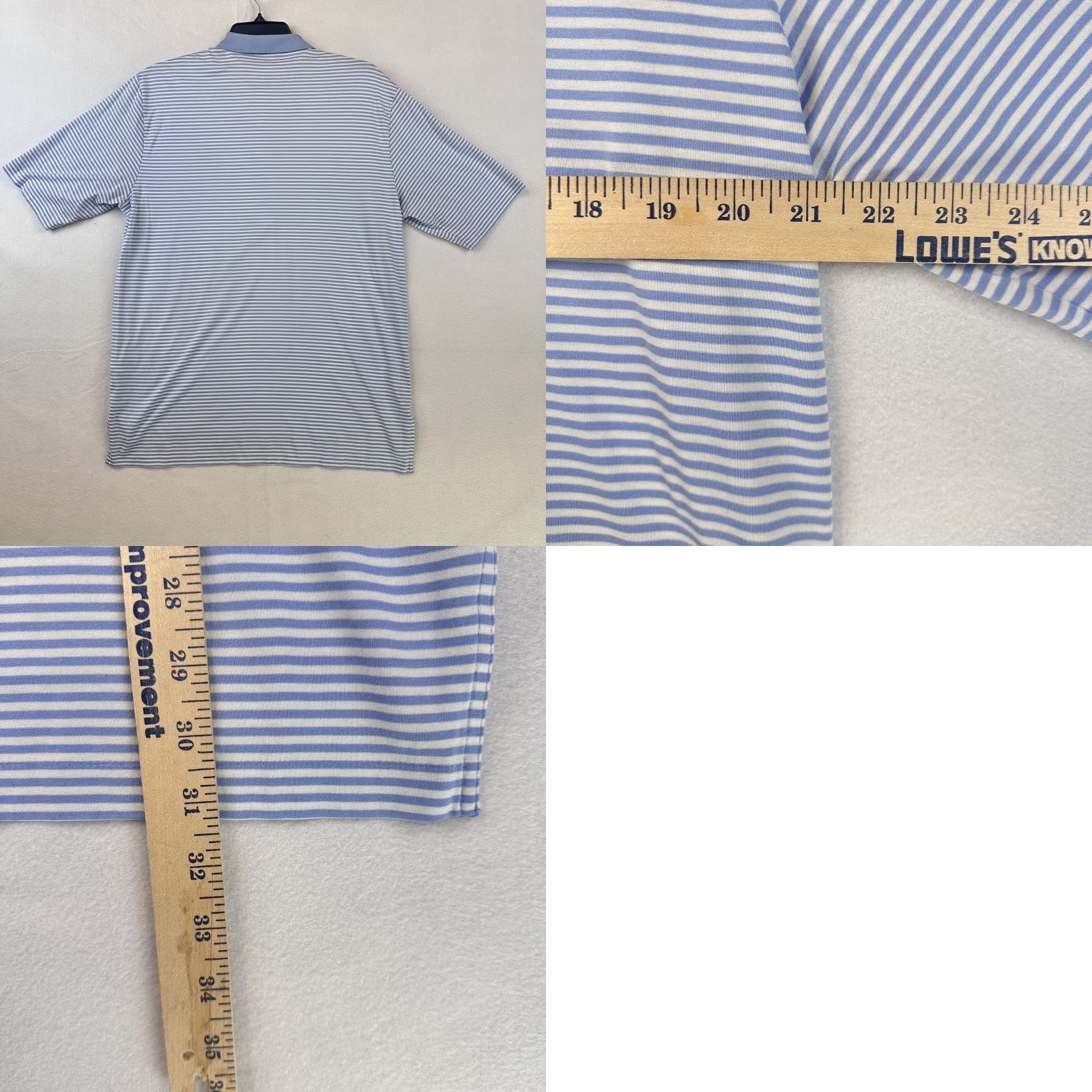 Polo Ralph Lauren Polo Golf Ralph Lauren Polo Shirt Mens L Blue White Striped The K Club Golf Shirt Size US L / EU 52-54 / 3 - 8 Thumbnail