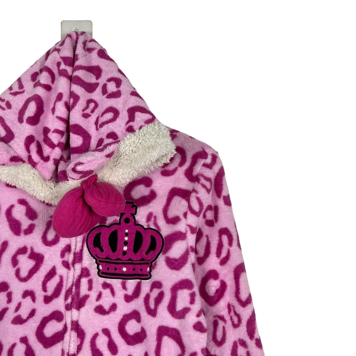 Japanese Brand 🔥 VINTAGE HELLO KITTY FAUX FUR FLEECE HOODIE Size L / US 10 / IT 46 - 7 Thumbnail