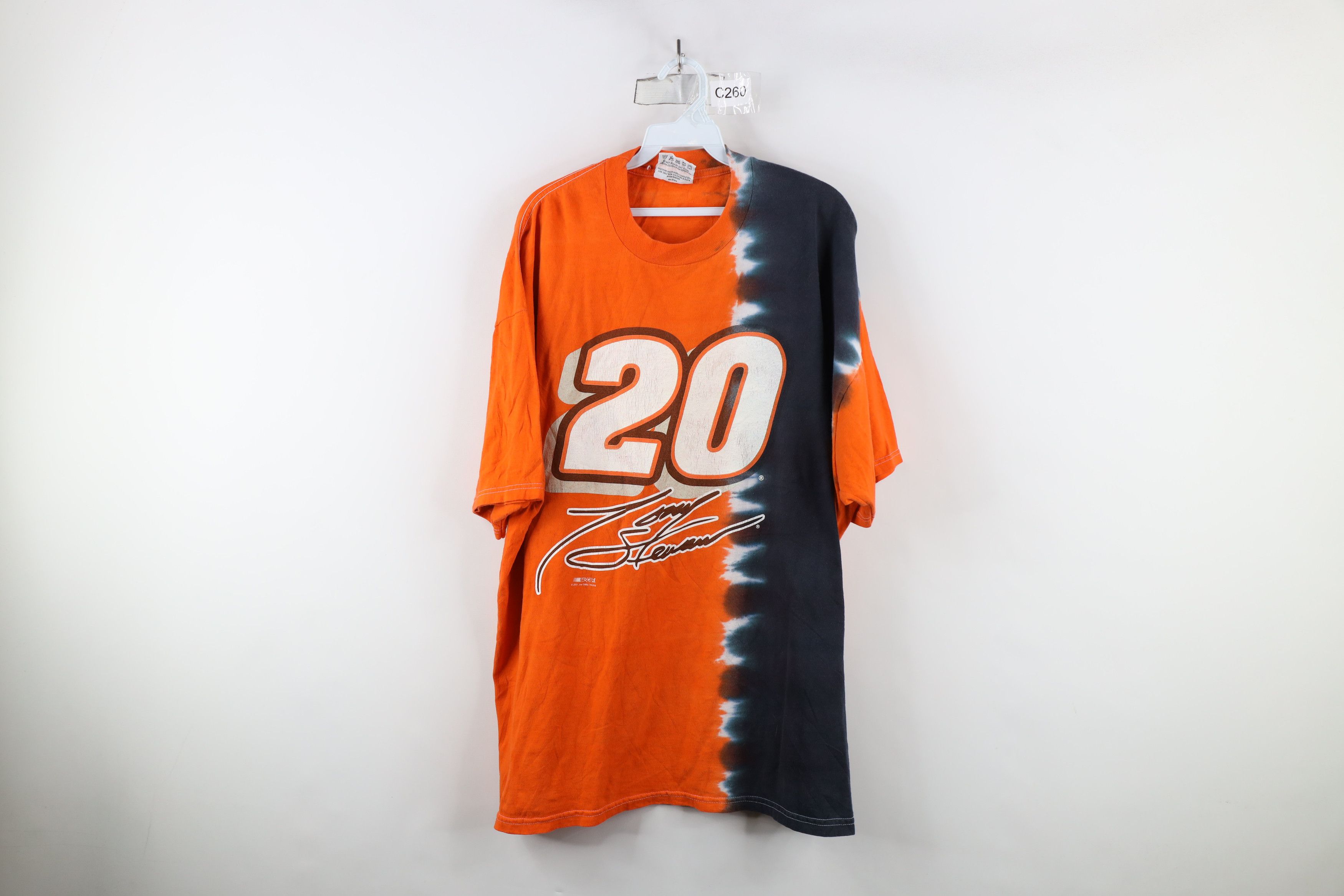 Vintage Vintage Y2K 2001 NASCAR Stewart Racing Acid Wash T-Shirt Size US XXL / EU 58 / 5 - 1 Thumbnail