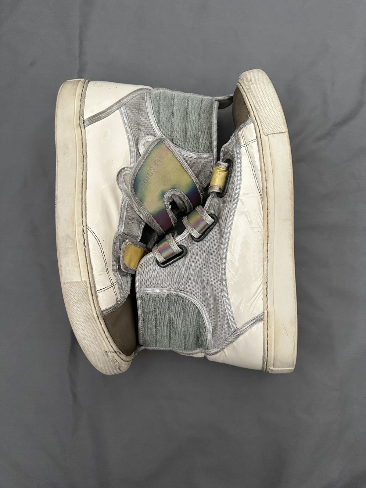 Raf Simons Holographic Velcro High Tops Size US 11 / EU 44 - 3 Thumbnail