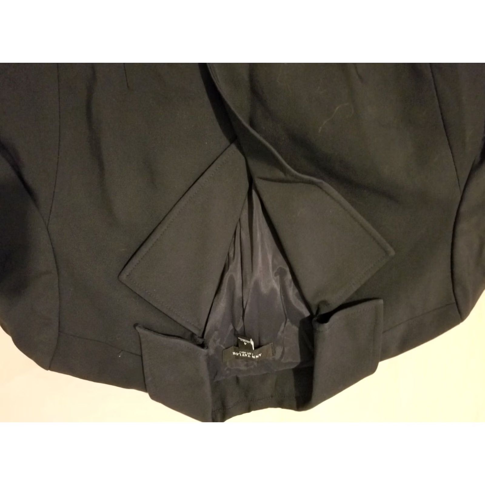 Ann Taylor Womens Ann Taylor Sports Jacket Blazer 4 Black Cotton Size S / US 4 / IT 40 - 2 Thumbnail