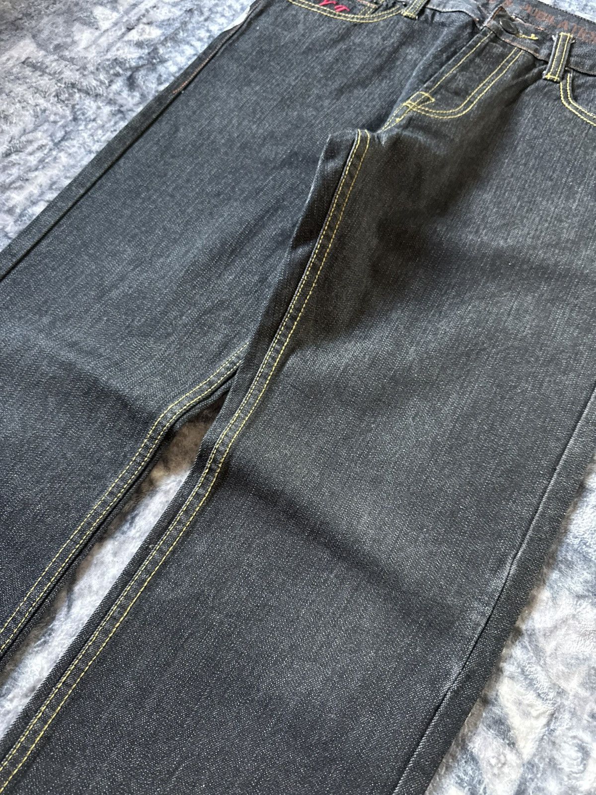 Japanese Brand Yuletide & Jubilation Skull Snake Tattoo Y2K Jeans Size US 32 / EU 48 - 10 Thumbnail