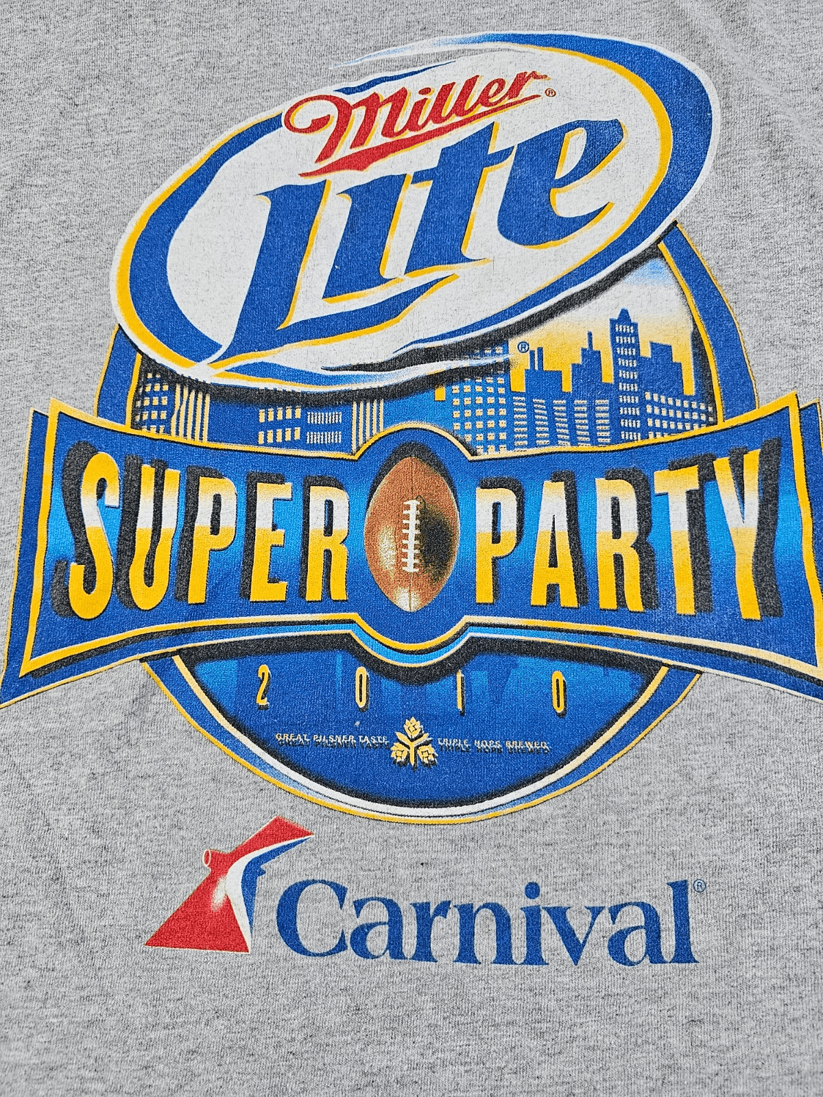 Delta Miller Lite Super Bowl Party Promo T-Shirt Delta 3XL Y2K Size US XXL / EU 58 / 5 - 4 Thumbnail