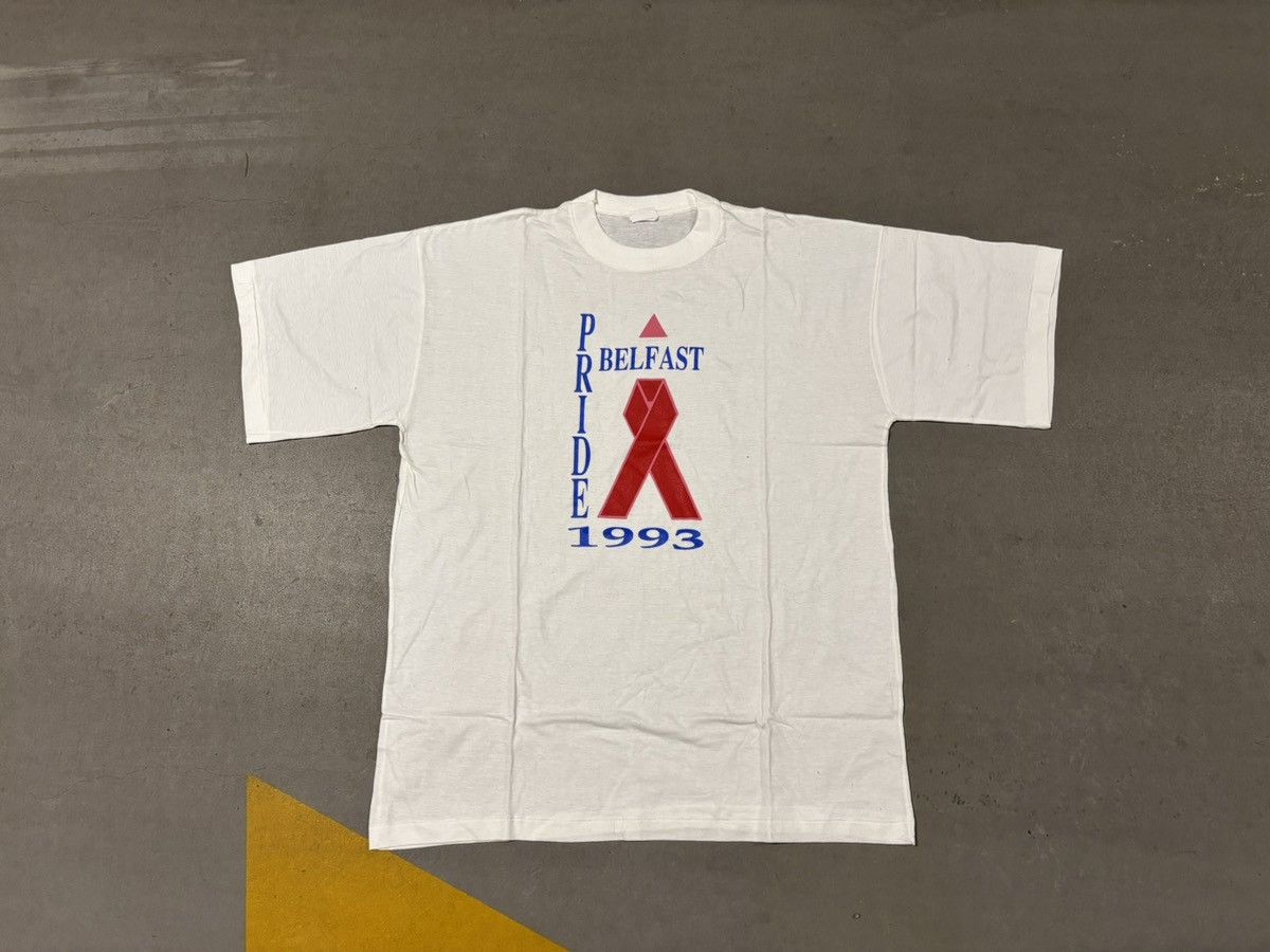 Japanese Brand × Vintage Vintage Belfast Pride 1993 LGBT Tee Gay 90s Size US L / EU 52-54 / 3 - 1 Thumbnail