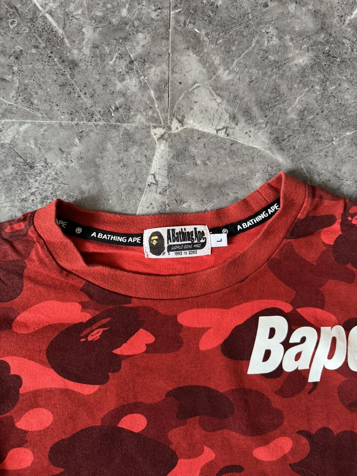 Bape Bape Red Camo Longsleeve Size L Size US L / EU 52-54 / 3 - 5 Thumbnail