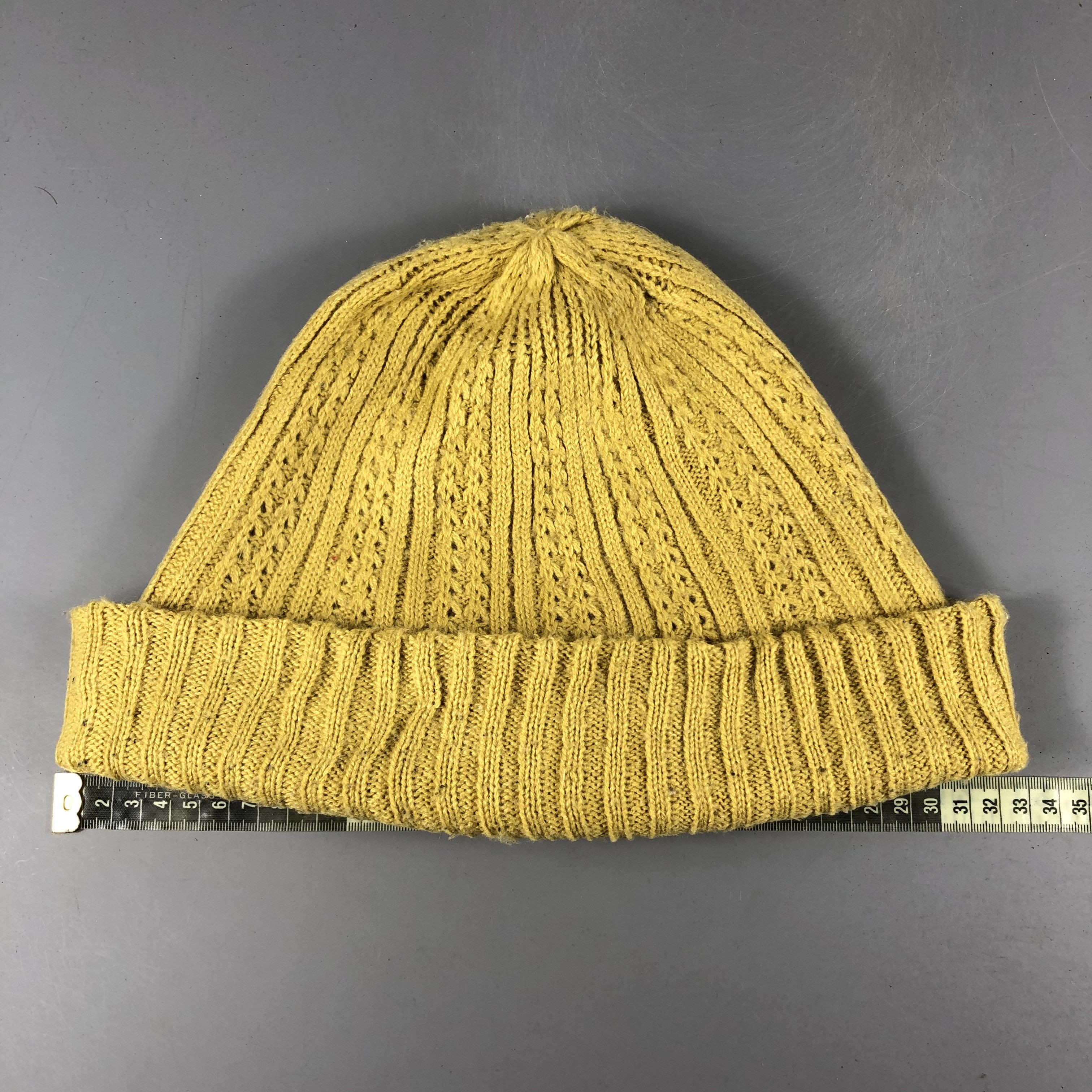 Japanese Brand × Vintage Japanese Brand Yellow Beanie Snow Hat Snow Cap -D1204 Size ONE SIZE - 3 Thumbnail