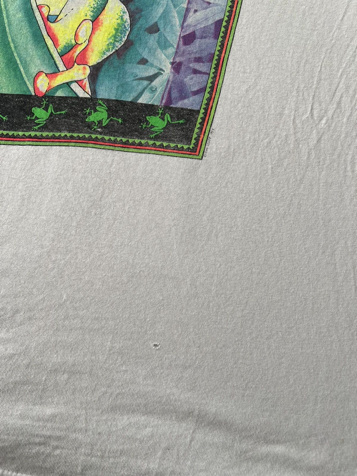 Vintage Vintage 90s Frog Rainforest Sun Lover Thrashed White T-shirt Size US XL / EU 56 / 4 - 21 Thumbnail