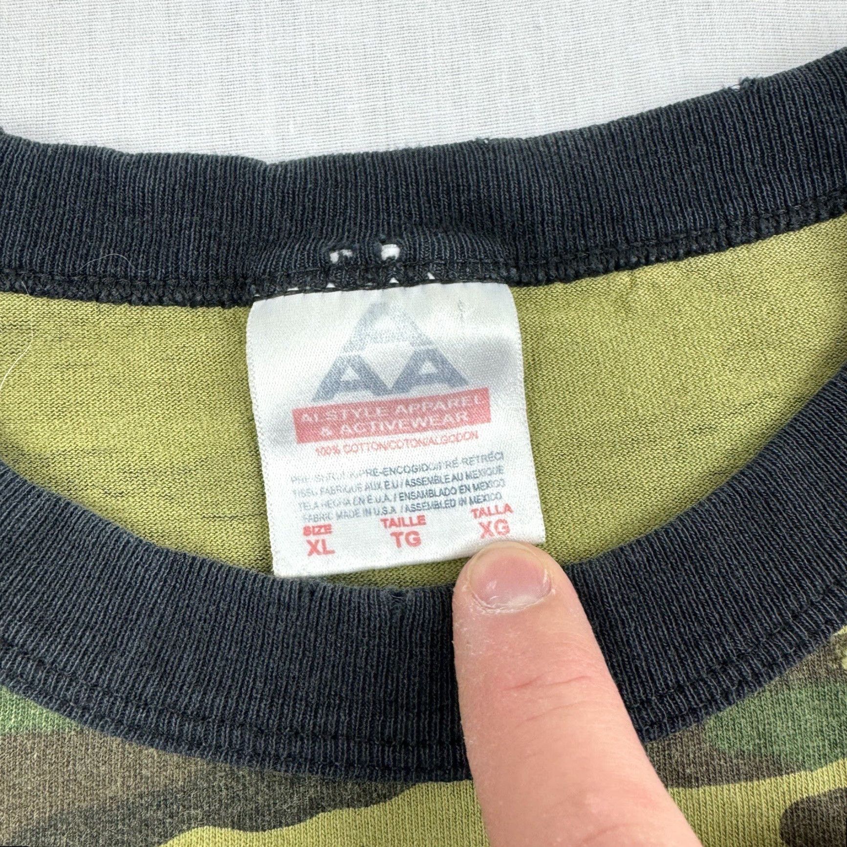 Vintage VINTAGE Marines Shirt Adult XL Green Camo Grunge Y2K Military Ringer 90s America Size US XL / EU 56 / 4 - 6 Thumbnail