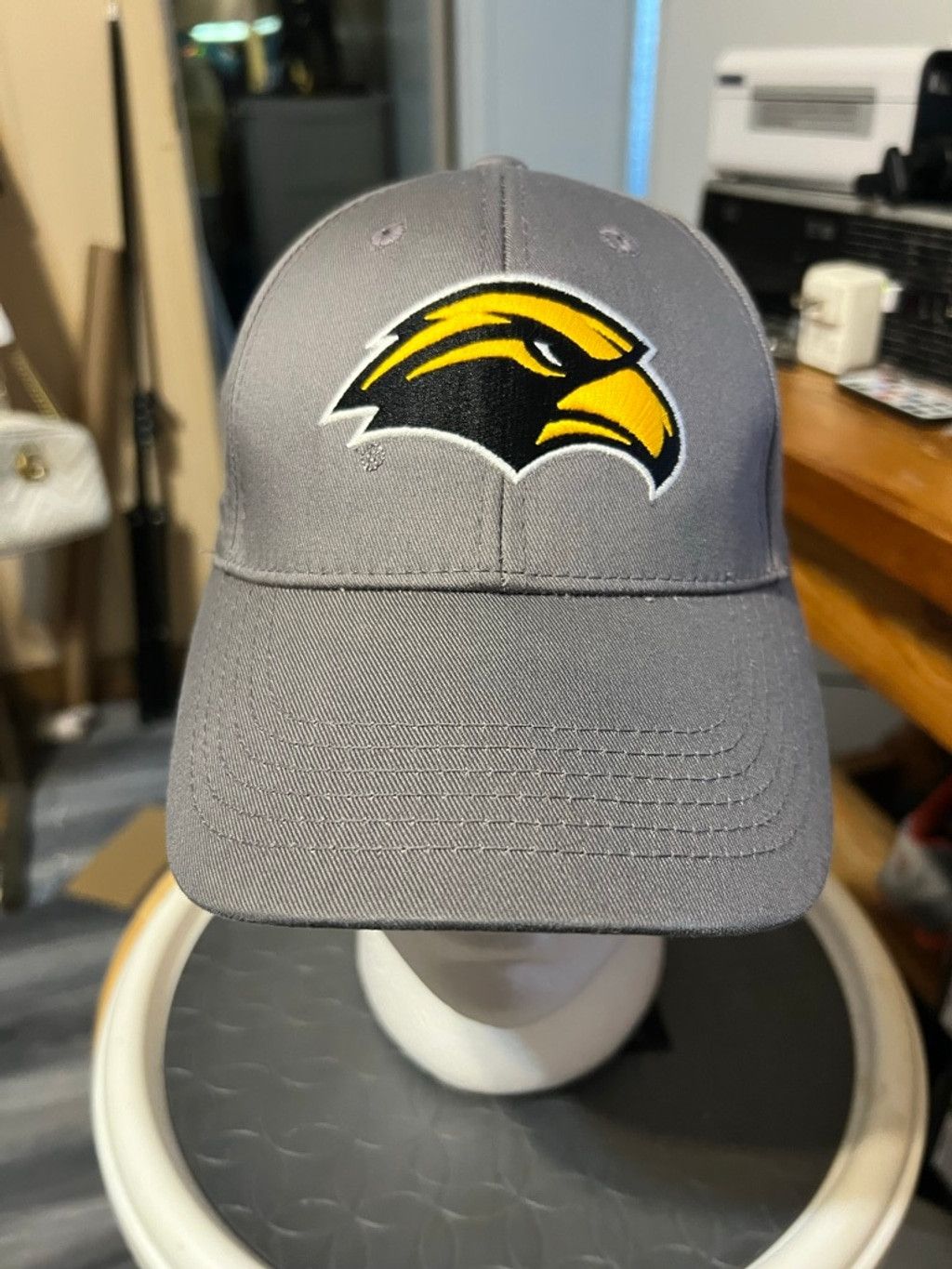 Other Men's Captivating HEADWEAR Gray & Yellow Eagle Logo Hat Size ONE SIZE - 1 Thumbnail