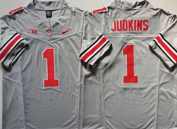 Other Men's Buckeyes 1 Quinshon Judkins Gray Jersey Size US M / EU 48-50 / 2 - 1 Thumbnail