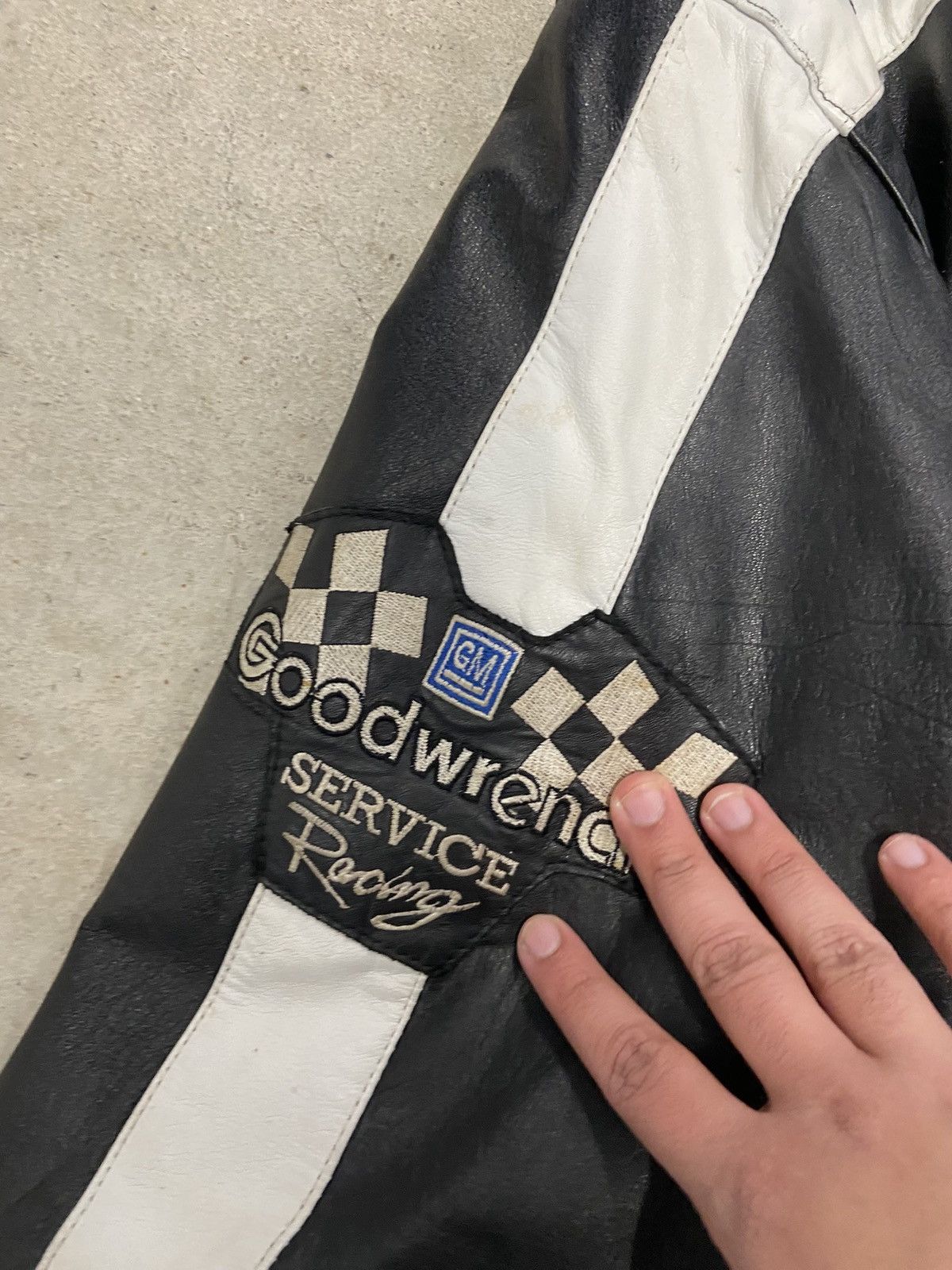 NASCAR Vintage leather nascar dale Earnhardt jacket Size US XL / EU 56 / 4 - 4 Thumbnail
