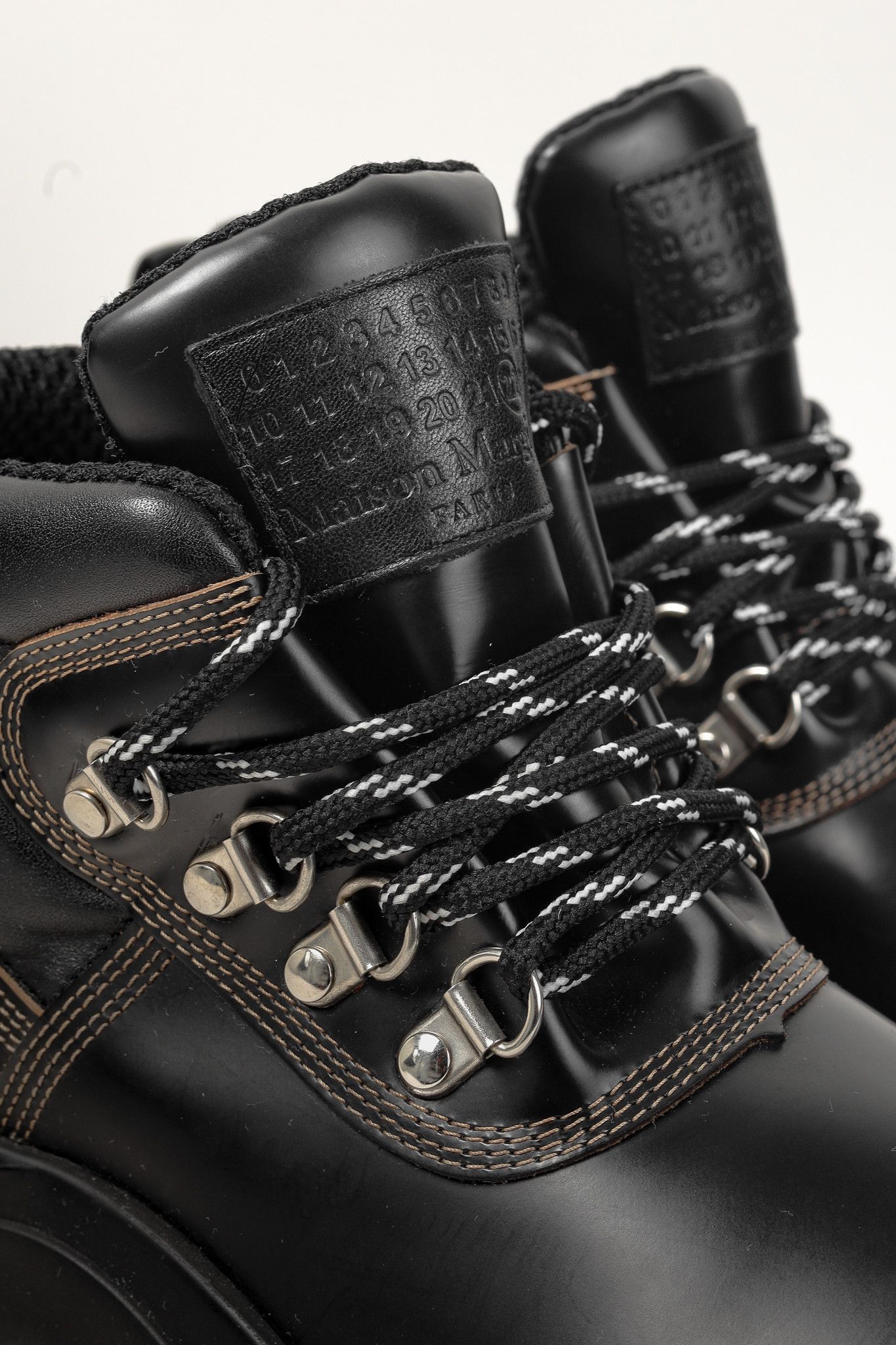 Maison Margiela Maison Margiela Black Leather Lug Sole Hiking-Style Boots Size US 6.5 / IT 36.5 - 7 Thumbnail