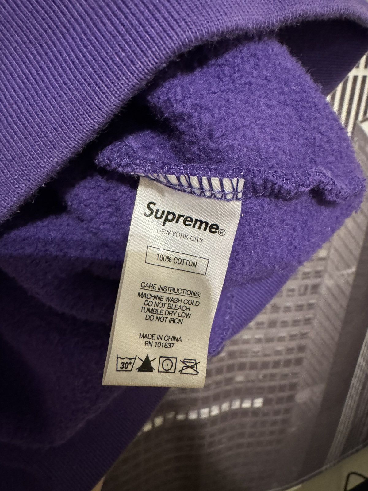 Supreme 🔥FW20 Supreme Rib Hoodie Sweatshirt Purple SZ Medium Size US M / EU 48-50 / 2 - 9 Thumbnail