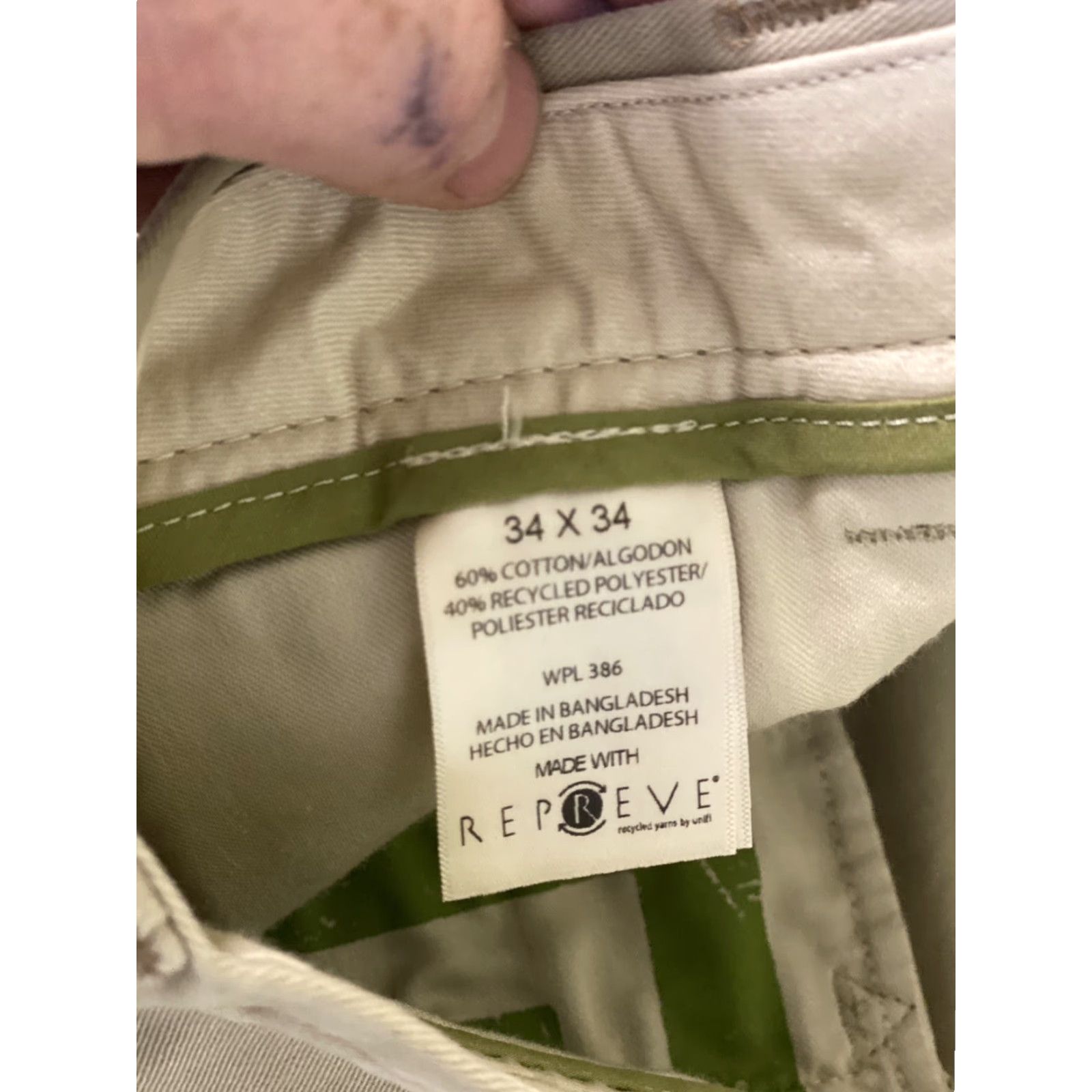 Haggar Haggar Khaki Pants Mens 34x34 Relaxed Straight Flat Front Cotton Blend Brown 34 Inseam Style Khaki Size US 34 / EU 50 - 6 Thumbnail