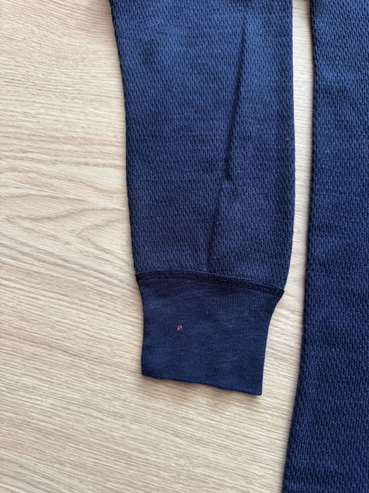 Hanes Vintage 80’s Hanes Navy Blue Thermal Waffle Long Sleeve Size US XL / EU 56 / 4 - 3 Thumbnail